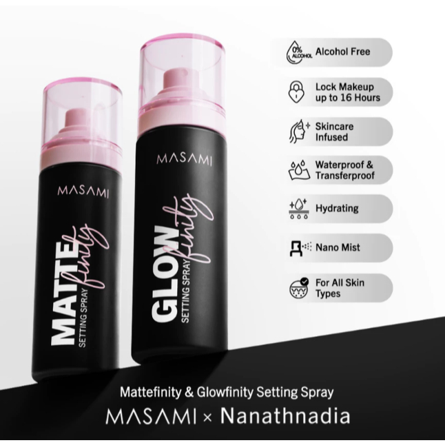 MASAMI MATTE /GLOW SETTING SPRAY 100ML EXP: 12/28