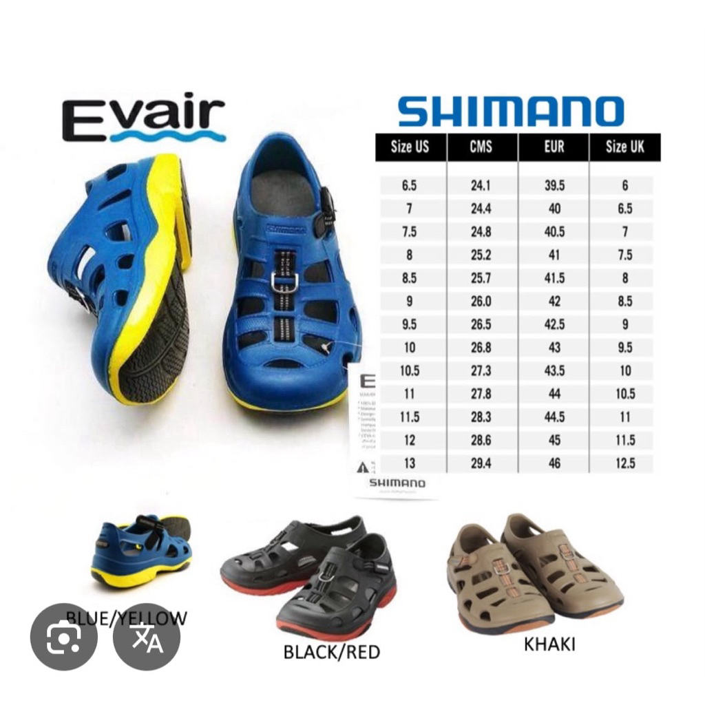 shimano evair sepatu mancing