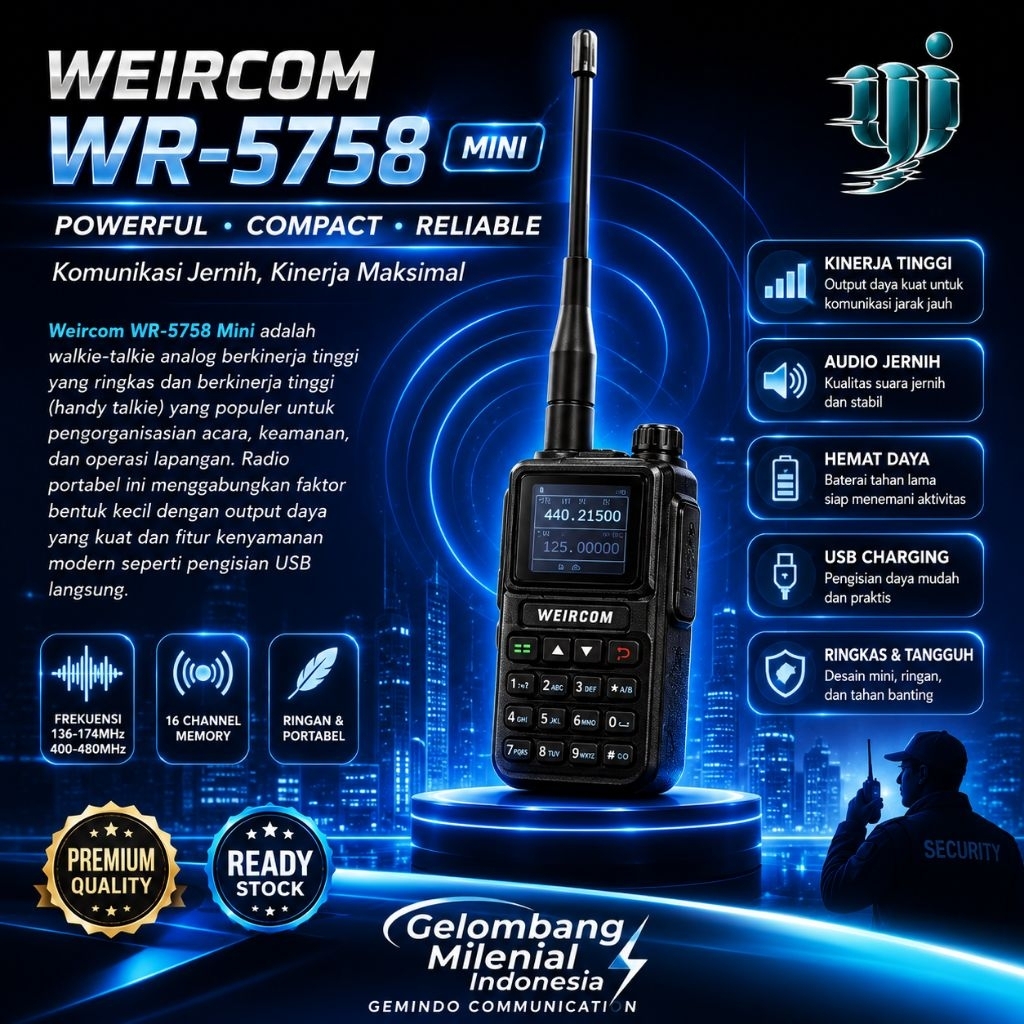 HT WEIRCOM WR 5758 MINI DUAL BAND