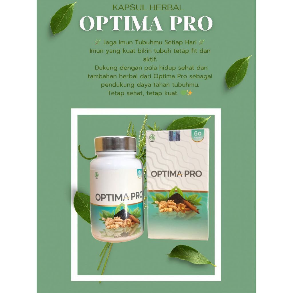 OPTIMA PRO - Kapsul Herbal Membantu Meningkatkan Daya Tahan Tubuh