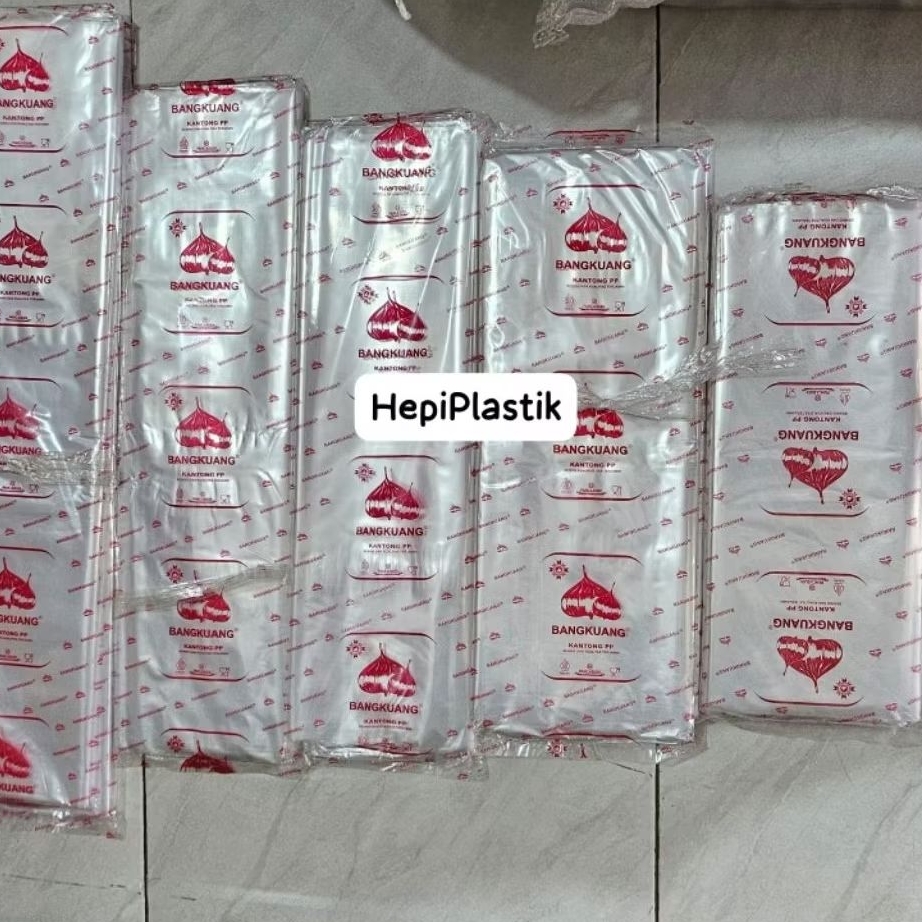 Kantong Plastik PP Bening Bangkuang 500gr / Plastik Laundry Bening Bangkuang/ PP Bening Bangkuang 03