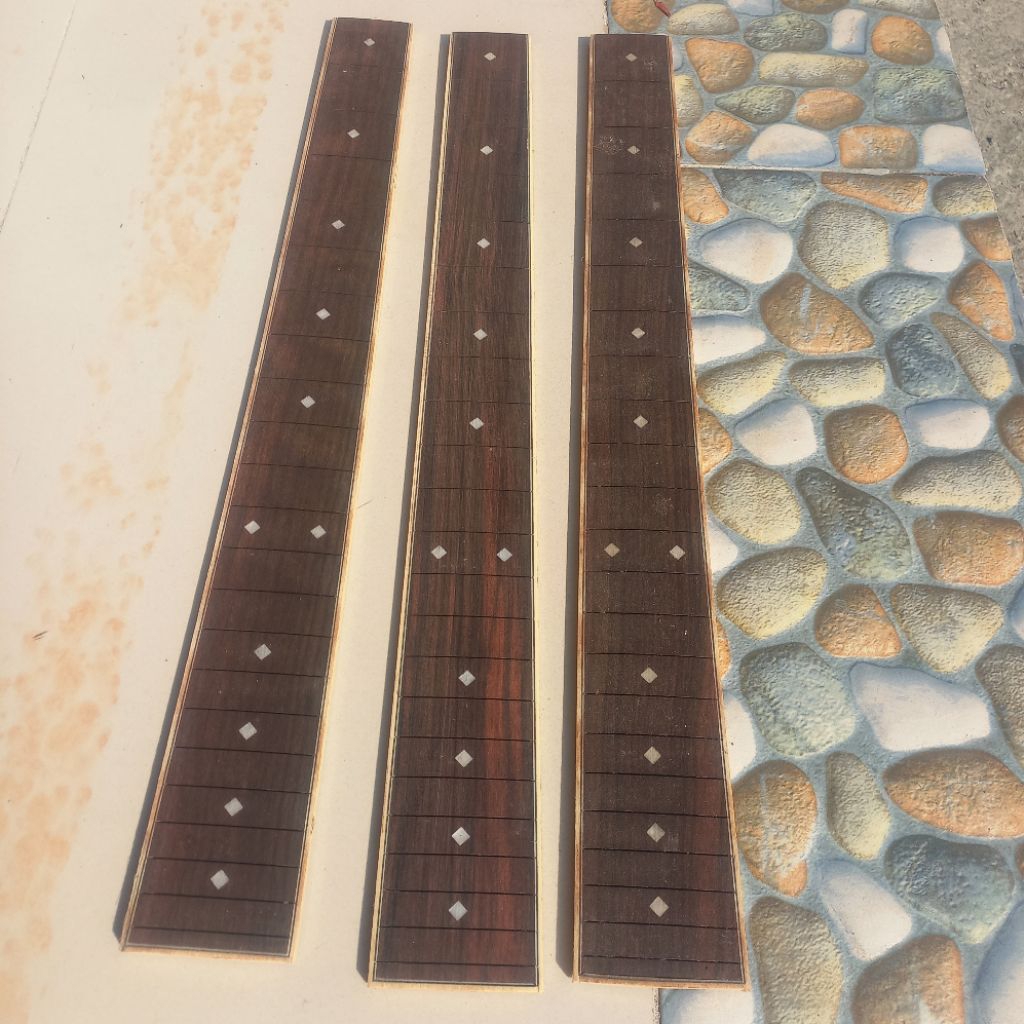 Fretboard Guitar Elektrik Kayu Ebony Scale Langht 24.75