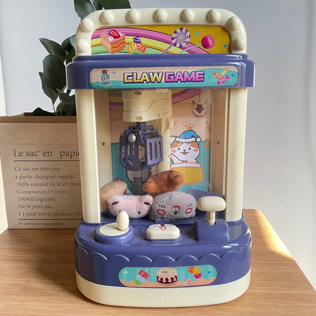 Preloved Mesin Capit Claw Machine Game Mainan Anak Edukasi Montessori Learning Boneka Doll Second Be