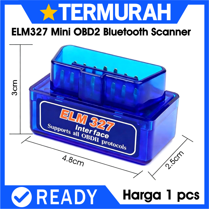 Alat Scanner Bluetooth Super Mini OBD2 Mobil V2.1 Mobil Motor Car Diagnostic ELM327 OBDII Deteksi Er