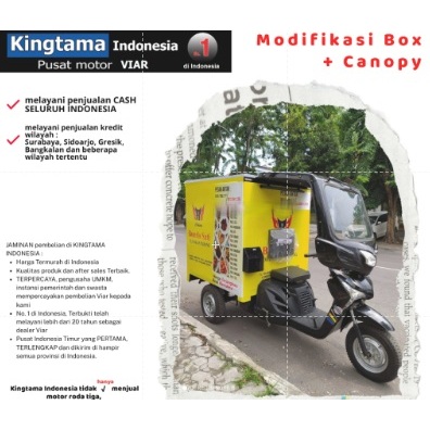 Motor Roda Tiga VIAR NEW KARYA BIT BOX + CANOPY - PROMO- ORIGINAL