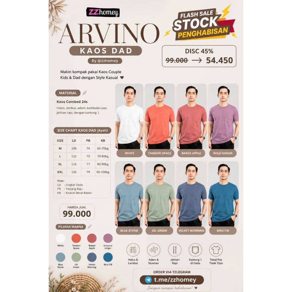 ARVINO KAOS DAD BY ZZ HOMEY