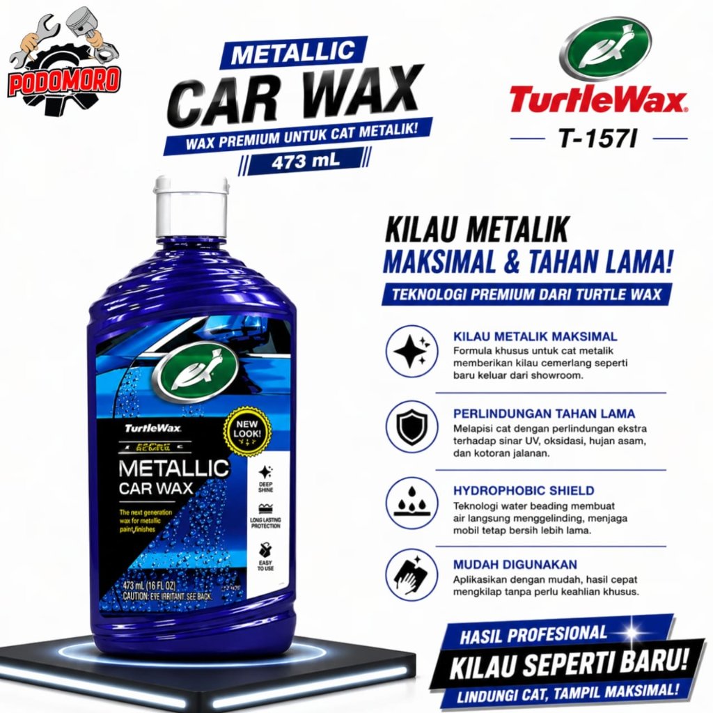 Turtle Wax Metallic Tanpa Busa/ Spons T-157I Obat Poles Pengkilap Body Silicone Silikon Glaze Metali