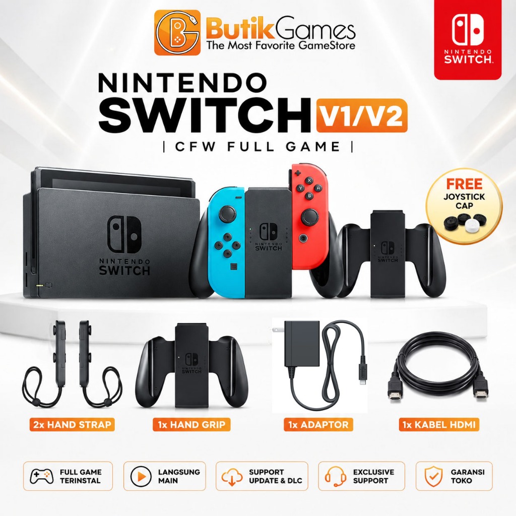 Nintendo Switch V1 V2 CFW Second Bekas Bebas pilih game Ready to Play