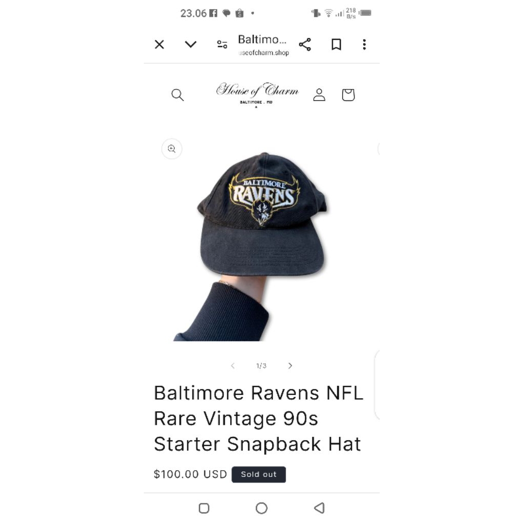 Topi Starter vintage Baltimore Ravens