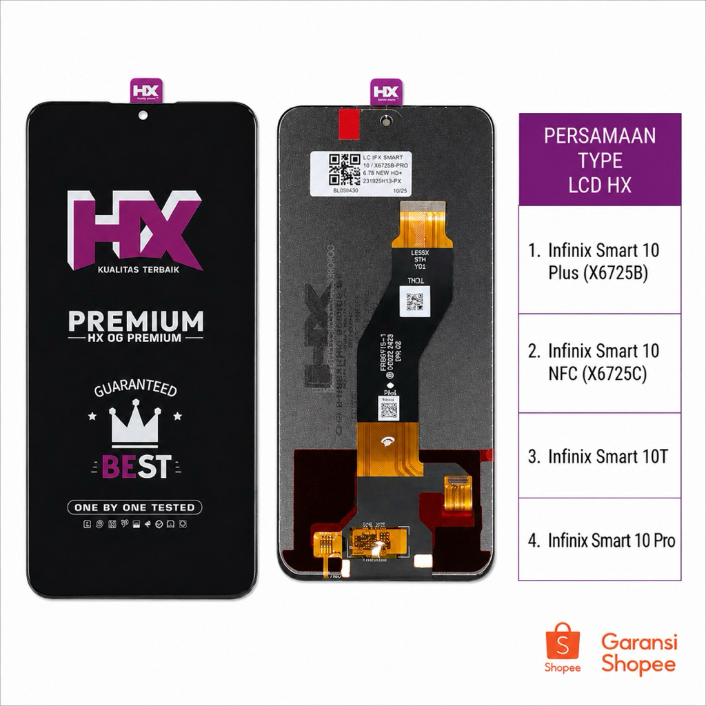 LCD HX for Infinix Smart 7 / Infinix Hot 30 / Infinix Smart 7 HD / Infinix Smart 7 (X6515) / Infinix