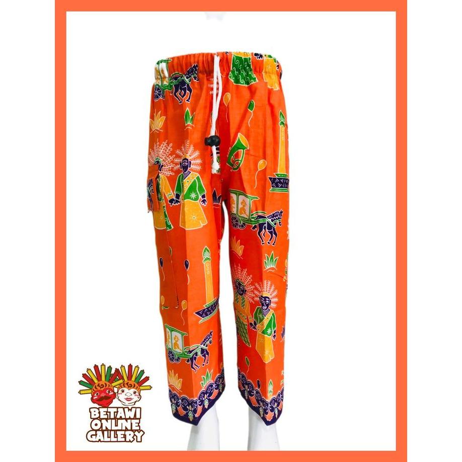 BEST SELLER Celana Boim Batik Ondel-Ondel Betawi / Celana Panjang Pria / Celana Panjang Wanita / Baw