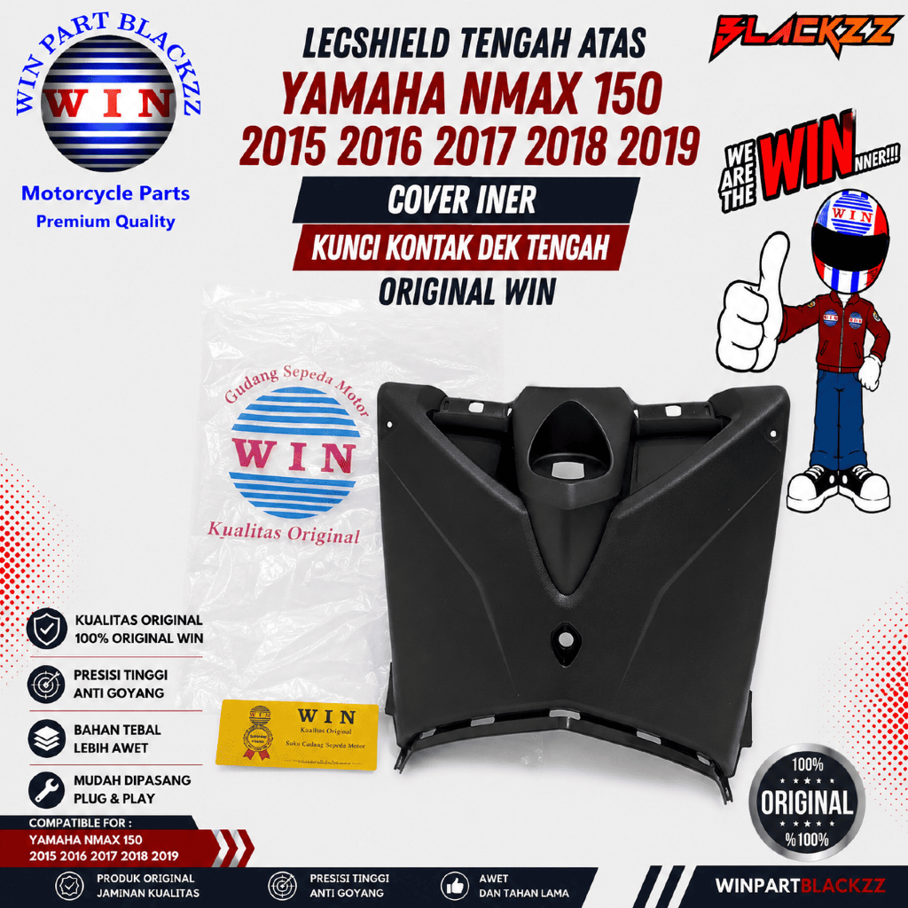 Legshield Tengah ATAS YAMAHA NMAX 150 2015 2016 2017 2018 2019 ORIGINAL WIN / COVER INER KUNCI KONTA