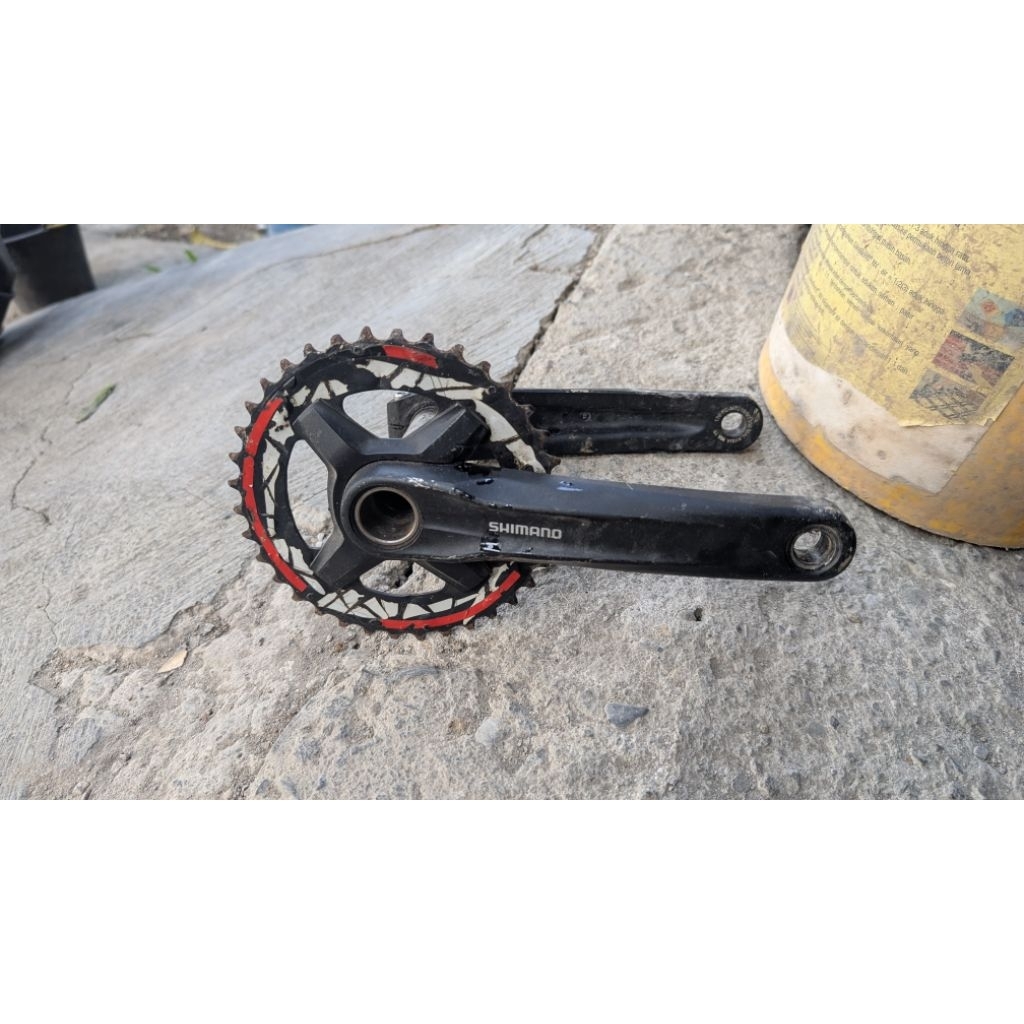 Crank Shimano FC-MT510- Hollowtech modif single 36t secound