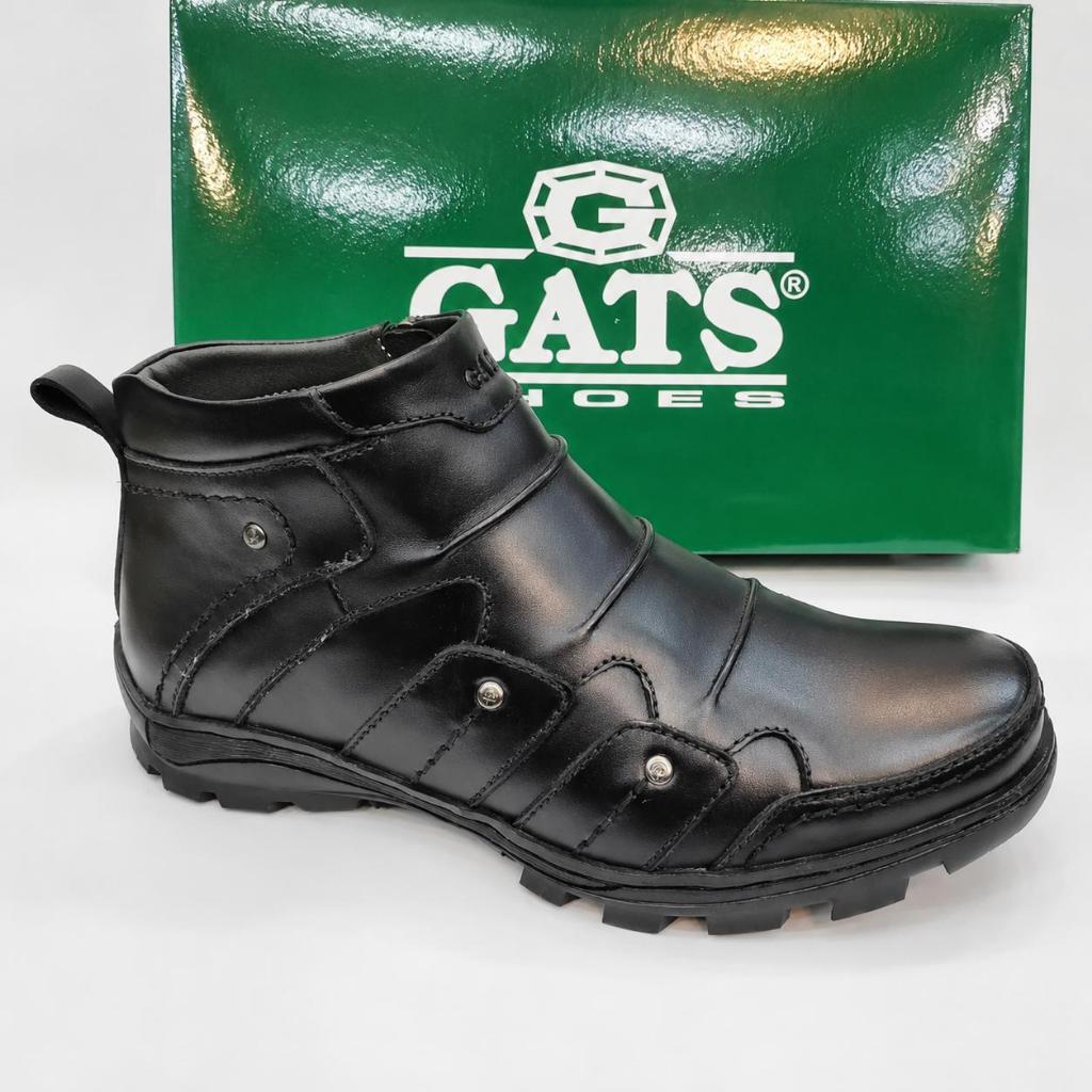 Sepatu Boots Pria Kulit Asli Gats TO 2251 - Black