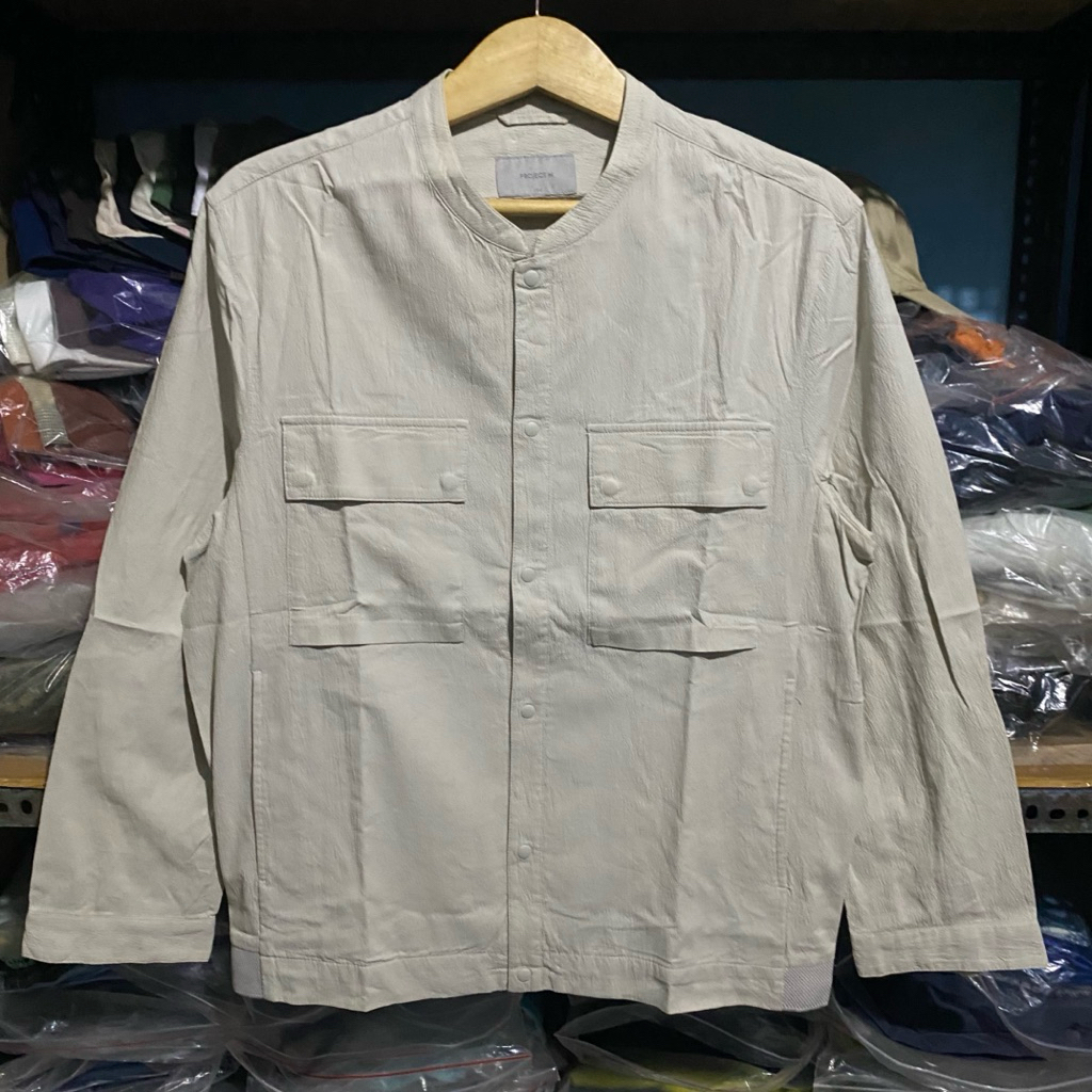 Project M Textured Jacket Beige Size 100 64x53