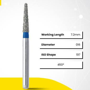 Mata Bur Gigi Diamond Bur MANI TR-21 (Taper Round End) / Bur Diamond