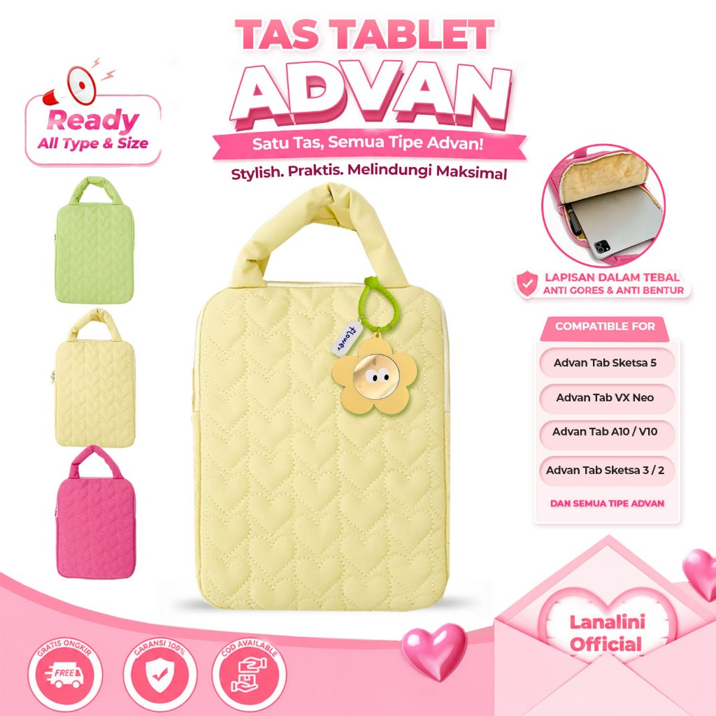 Tas Laptop Tablet Case Advan VX Tab Sketsa 5 3 2 10 Inch VX Xtab X10 X8 Lite Neo Tab Belajar Android