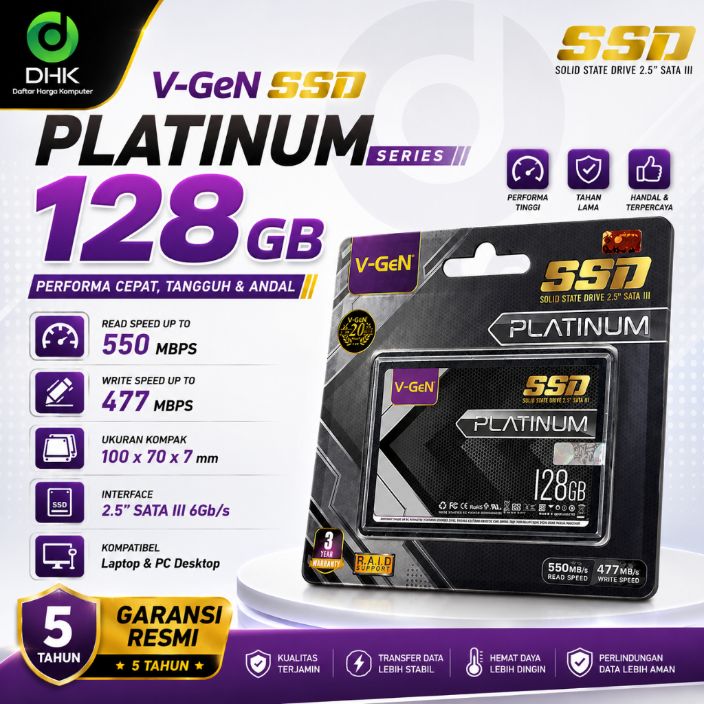SSD VGEN 128GB 2.5" VGEN SATA III PLATINUM