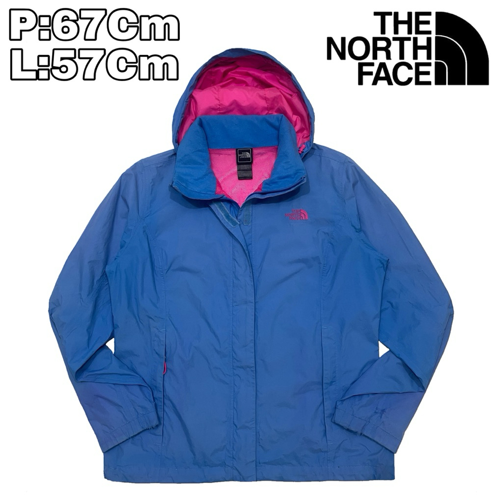 J50 Jaket Parasut Outdoor Waterproof TNF The North Face  Hyvent Pink Biru Tahan Air Hiking Pendaki G