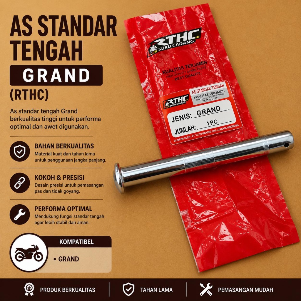 As Standar Tengah Grand RTHC | As Standar Tengah Honda Grand | Pivot Standar Tengah Motor