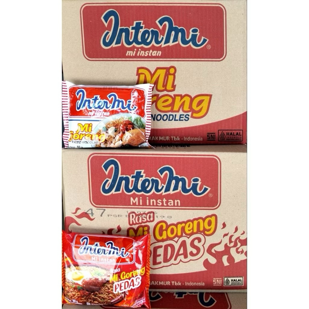 (1 Dus isi 40 Pcs) INTERMIE GORENG / INTERMIE PEDAS / MIX INTERMIE