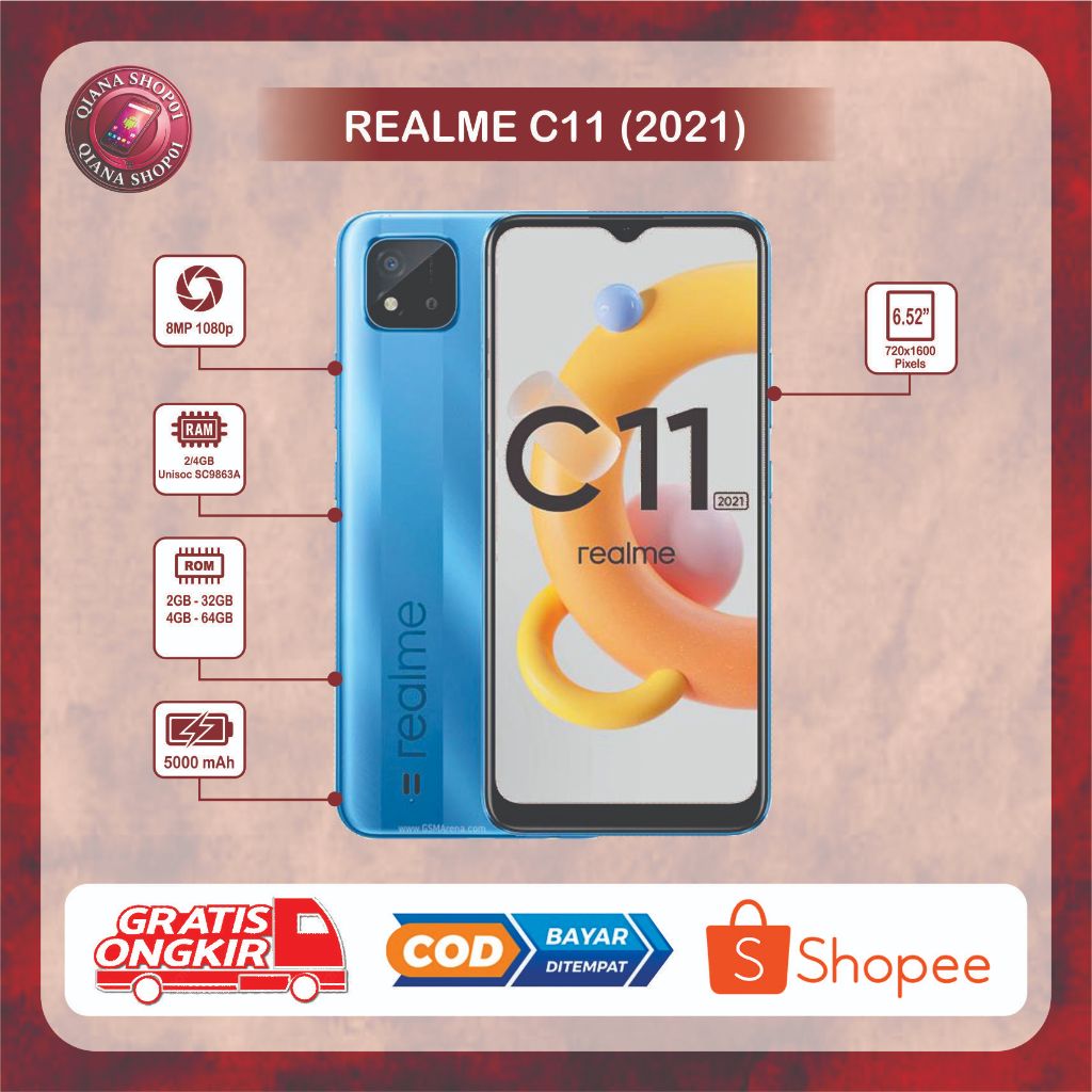 HP REALME C11 (2021) Dan C 11 (2020) HP Second Siap pakai ram 2/32 Garansi 12 bulan