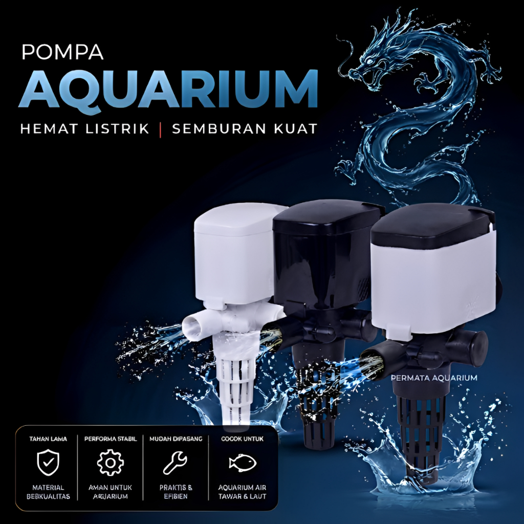 Pompa Air Aquarium Mini Celup Low Watt – Filter & Aerator Akuarium