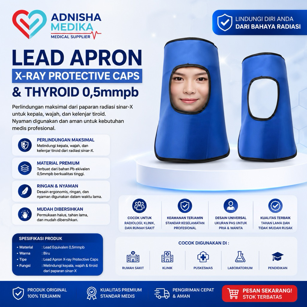 apron X-ray protective caps and thyroid 0,5 mmpb