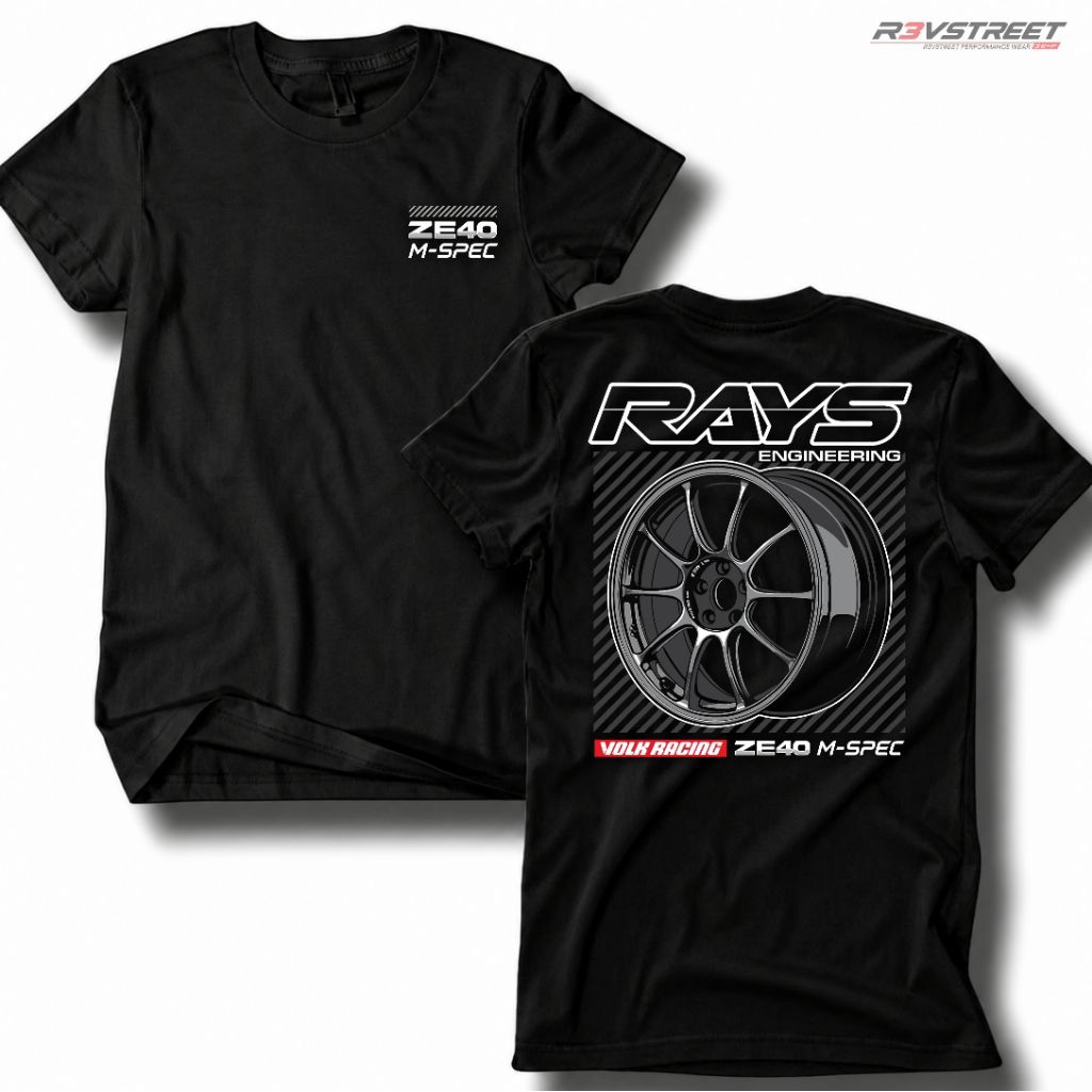 KAOS VELG RAYS ZE40 VOLK RACING RAYS ENGINERING | BAJU KAOS DISTRO RACING OTOMOTIF UNISEX