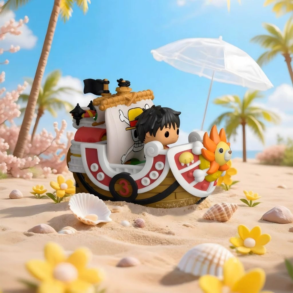 ORIGINAL Funko Pop Bitty Rides One Piece Monkey D. Luffy Thousand Sunny