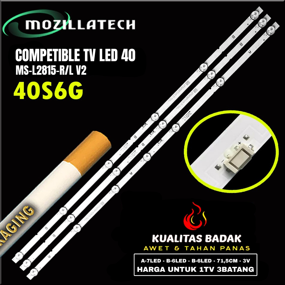 BACKLIGHT TV LED COOCAA 40S6G BACKLIGHT COOCAA COOCA COCAA COCA 40S6G 40 INCH MS-L2815-R/L V2