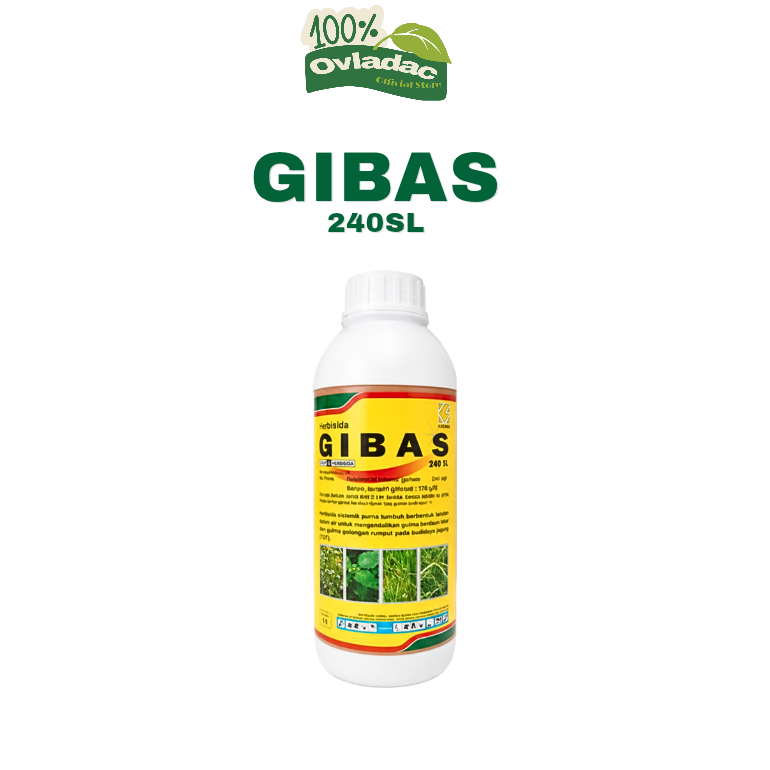 HERBISIDA GIBAS 240 SL 1 LITER | OBAT RUMPUT PEMBASMI GULMA SISTEMIK PERTANIAN
