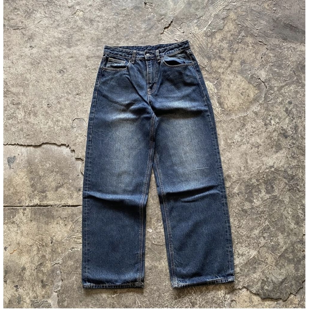 Baggy long pants denim basic 1980