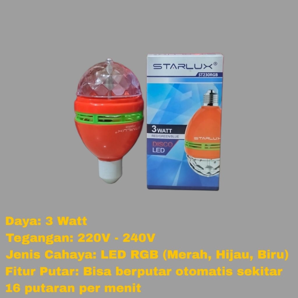 STARLUX Lampu Disco Led RGB 3W ST230RGB