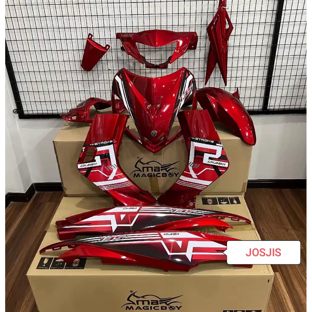 COVER BODY JUPITER MX 135 LAMA/OLD VARIAN WARNA MERAH PUTIH