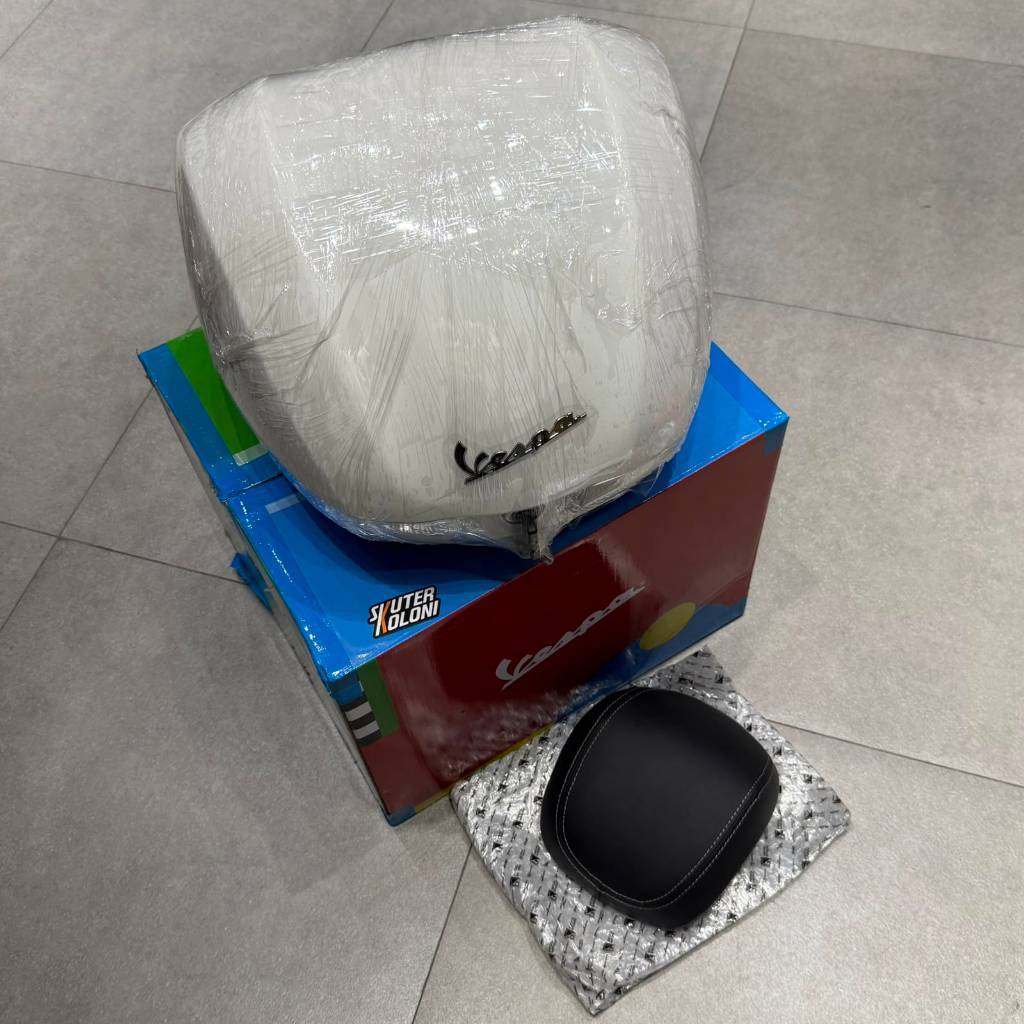 PIAGGIO Top Box Rear include seat back Original Vespa LX S Sprint Primavera 3v iget abs 180 keyless 