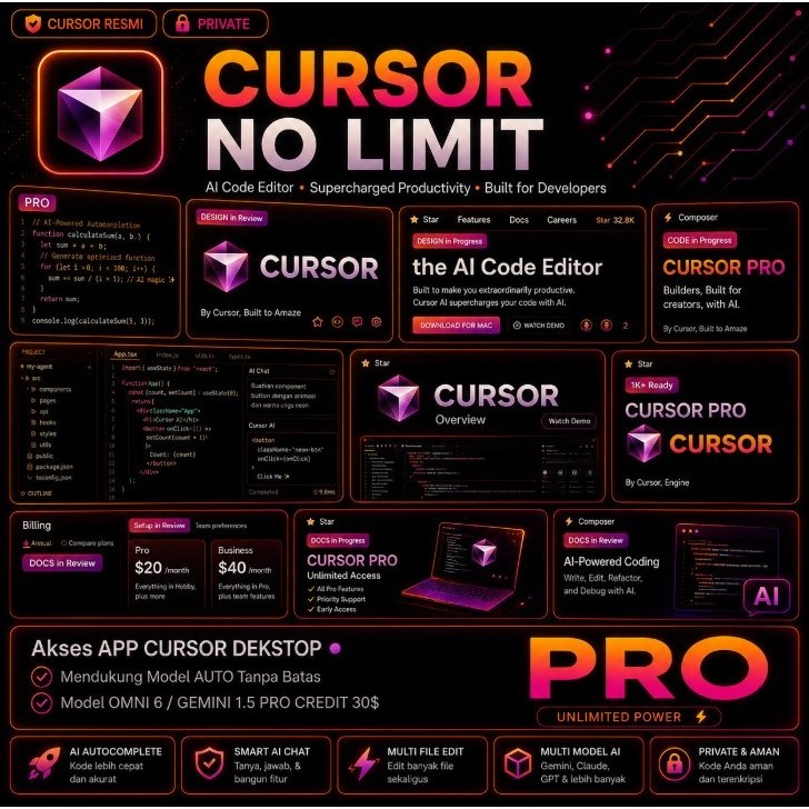 API adaCODE Cursor AI  Private NO limit
