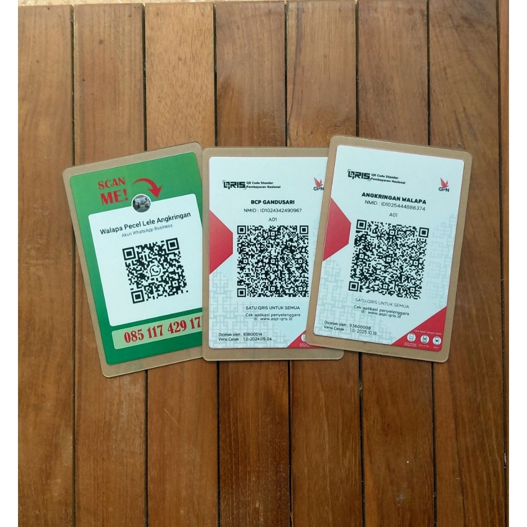 Cetak QR Code Custom Akrilik | Papan QR Meja Kasir | Display QR | QRIS WA QR WIFI