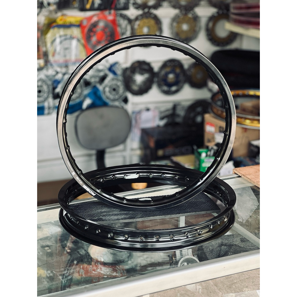 velg ring / lingkaran v rossi hitam glossy