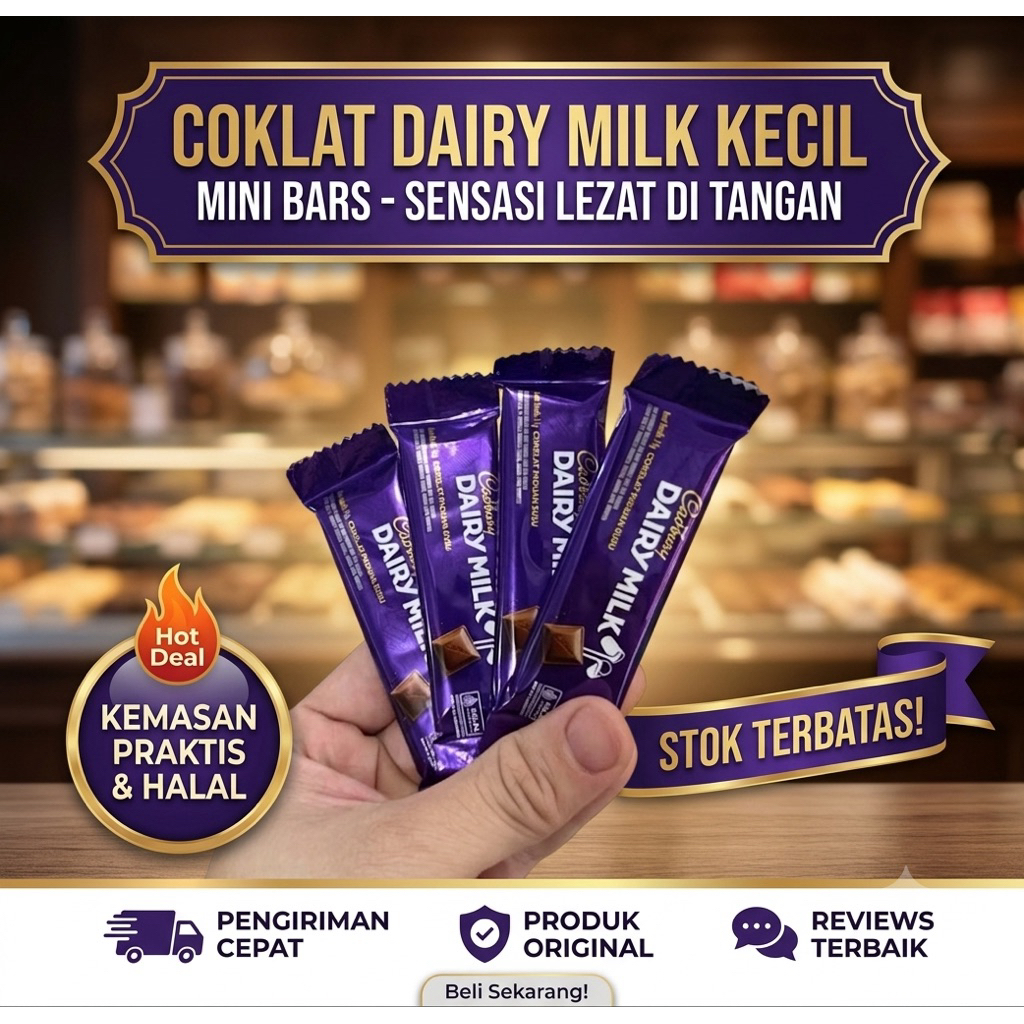 COKLAT DAIRY MILK ORIGINAL KECIL - JAJANAN ANAK ANAK