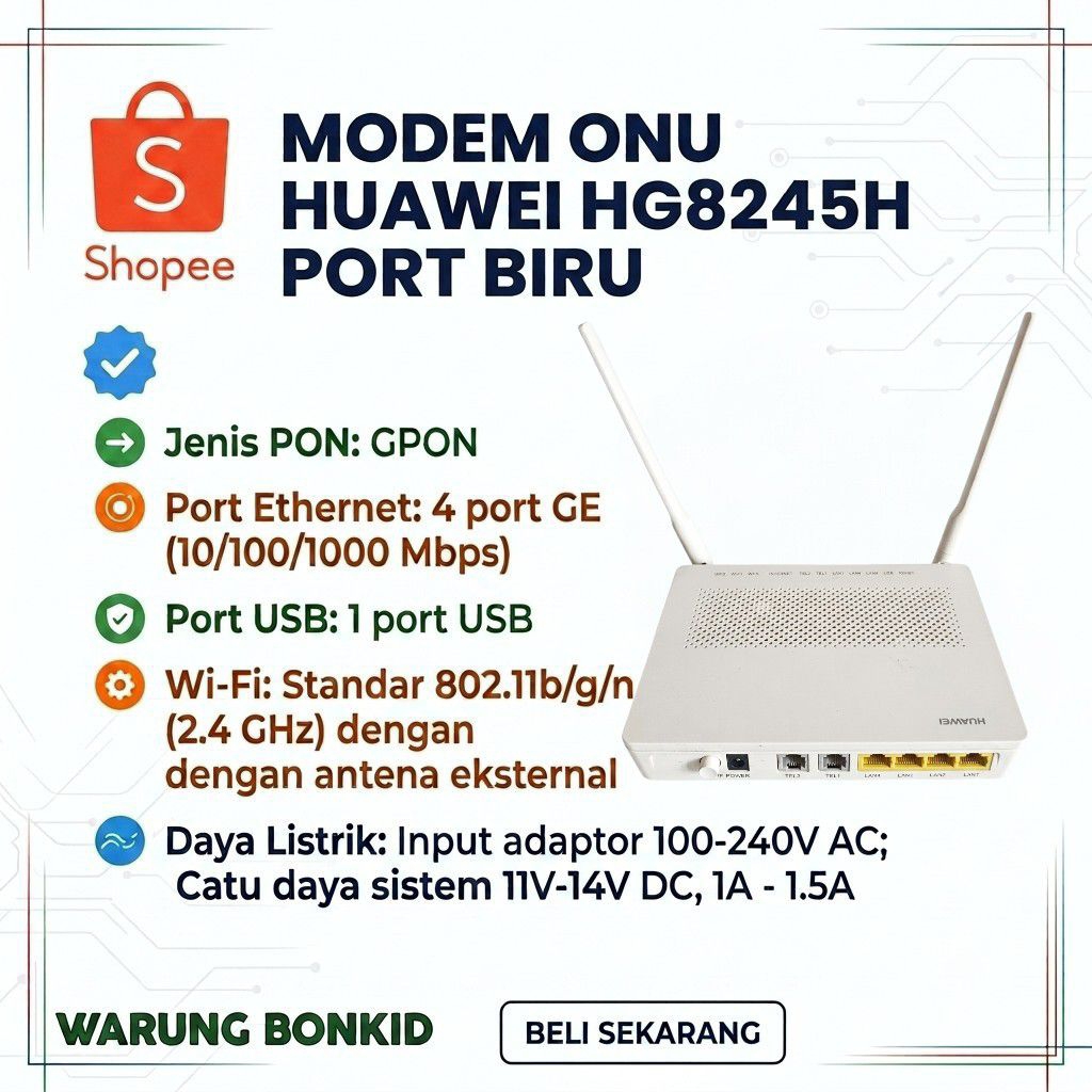 MODEM ROUTER HUAWEI HG8245H HUAWEI HG8245A