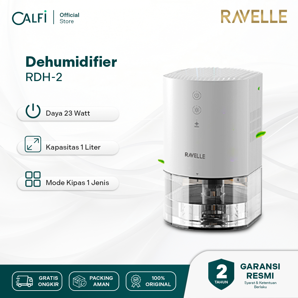 Ravelle NOVA Dehumidifier Digital 1L Smart Dehumidifier Penyerap Kelembapan Udara Serap Air Premium