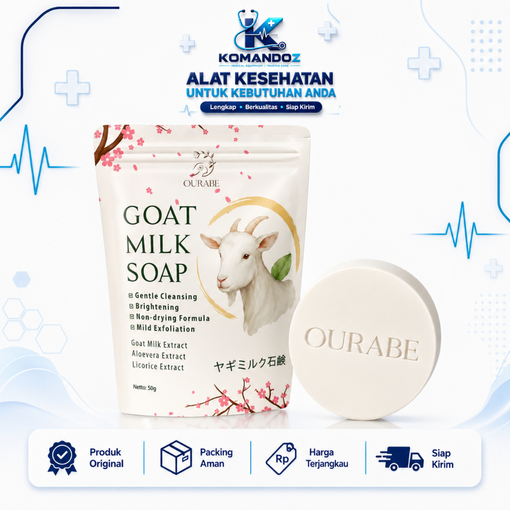 Ourabe Goat Milk Soap Sabun Susu Kambing Brightening & Gentle Cleansing Formula Jepang