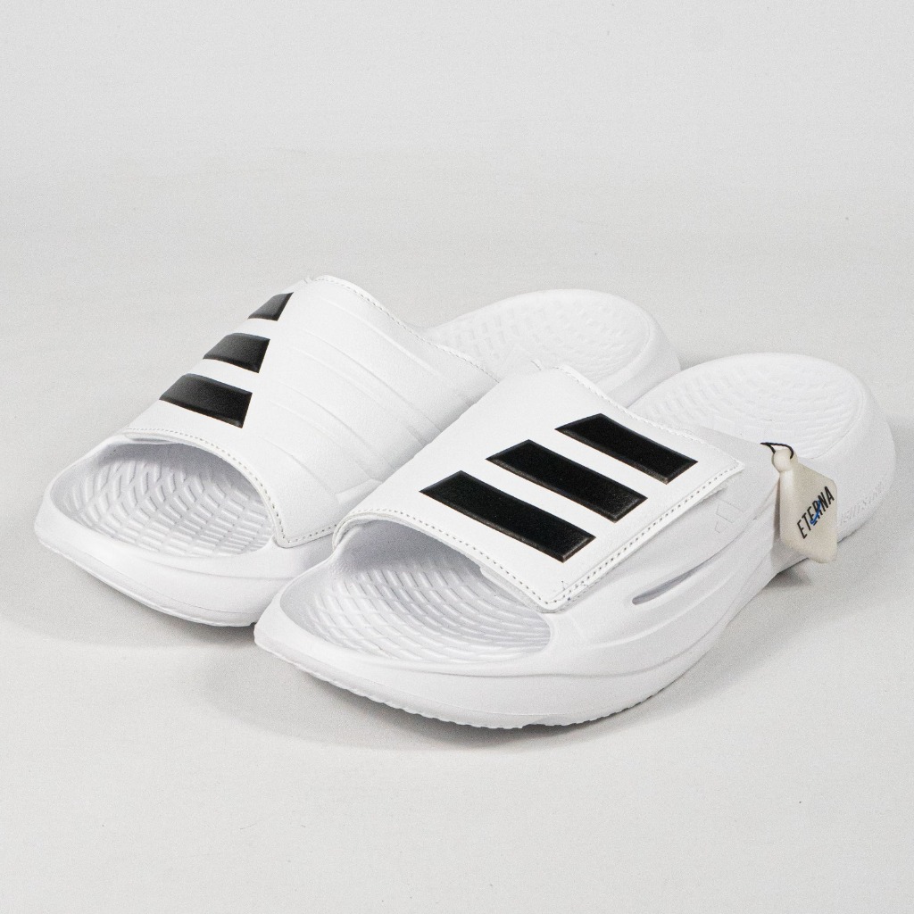 Eterna - Sandal Adidas Lightblaze Slide Cloud White Core Black Unisex Slipper Sendal Pria Wanita