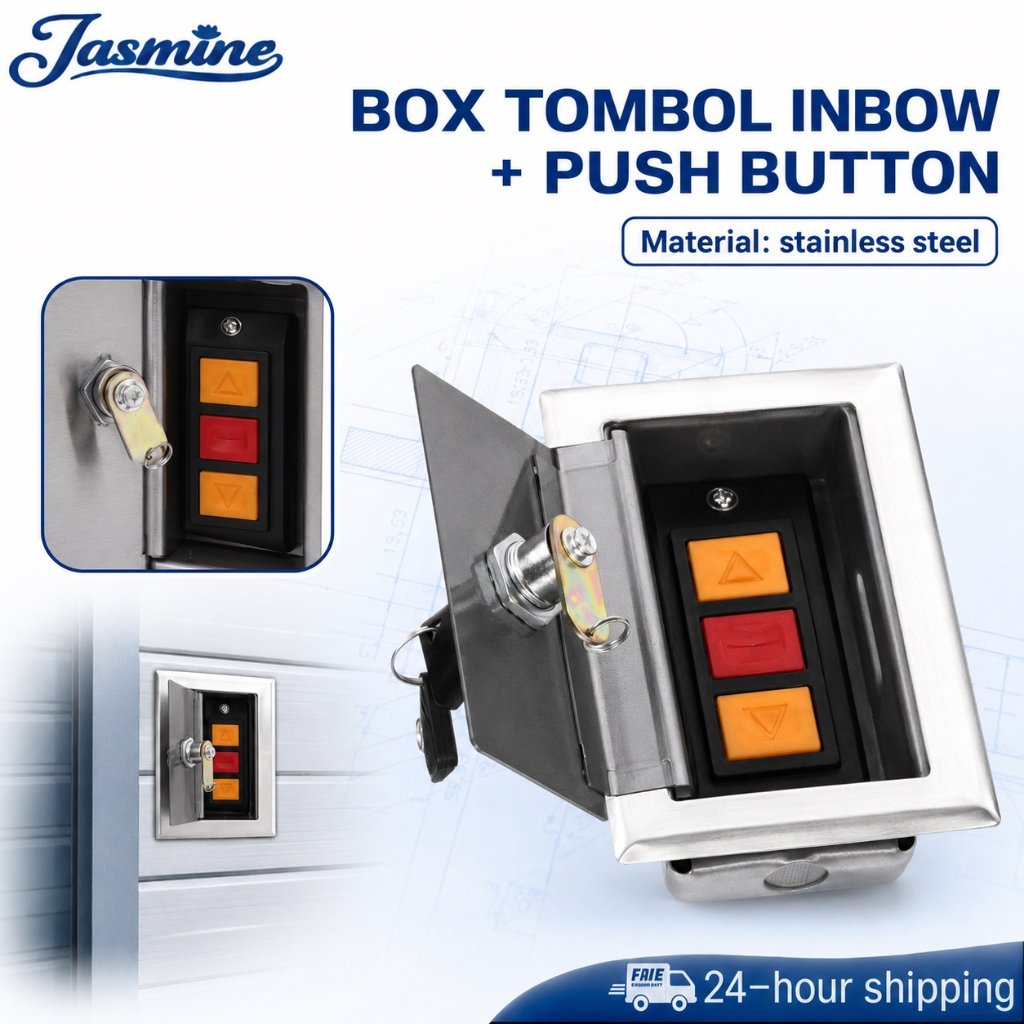 Rolling Door Tombol Box Stainless  Lock Box  Rumah Tombol Rolling Door  Power Push Button Switch Box