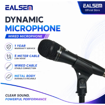 Mic Kabel Ealsem ES2700 Mikrofon Handheld High Sensitivity Kompatibel dengan Amplifier & Mixer Audio