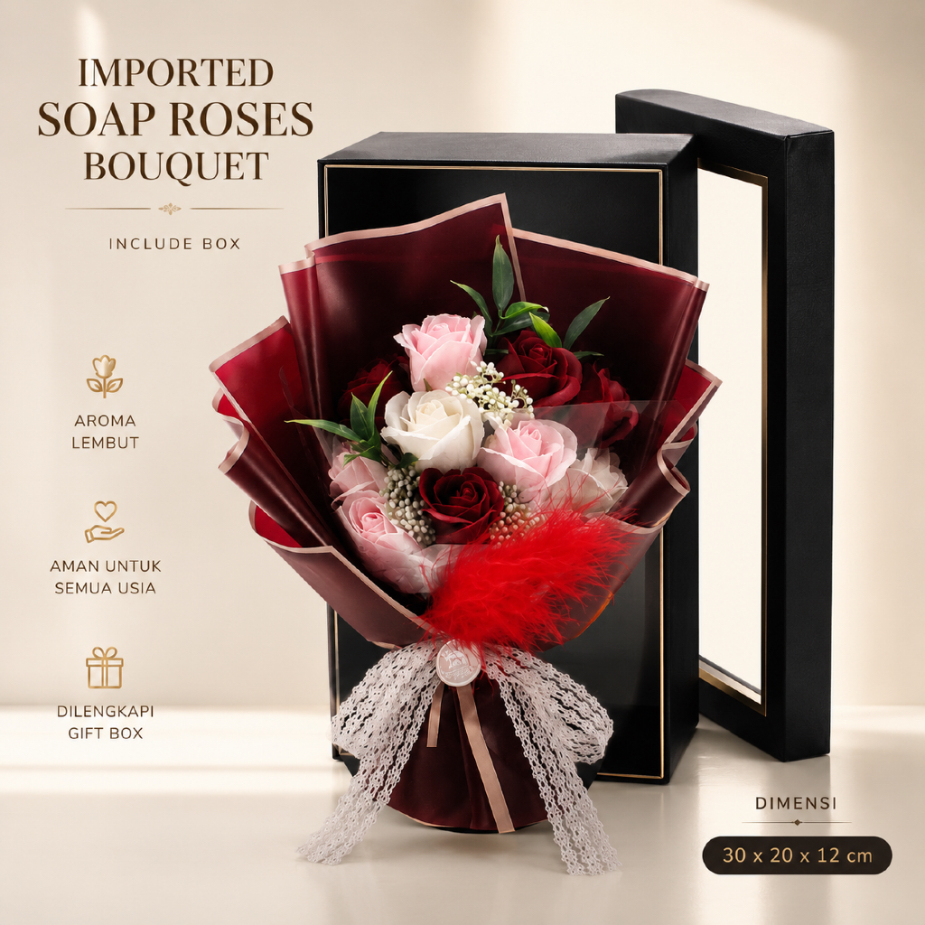 Bouquet bunga sabun soap flowers import Maxwell Flowers