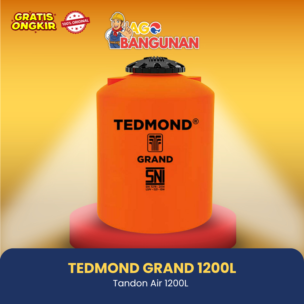 Tedmond Grand Tandon Air Ukuran 1200L - Oranye