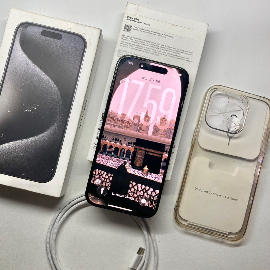 iPhone 15 Pro 128 GB IBOX | original IBOX iphone 15 pro fullset pemakaian pribadi terawat