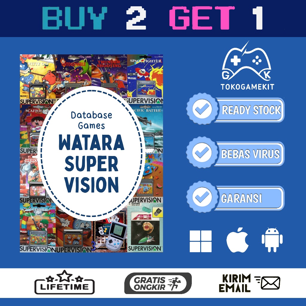[G0418] Database Games - Watara Supervision (1992) - Game PC HP Windows Android MacOS IOS